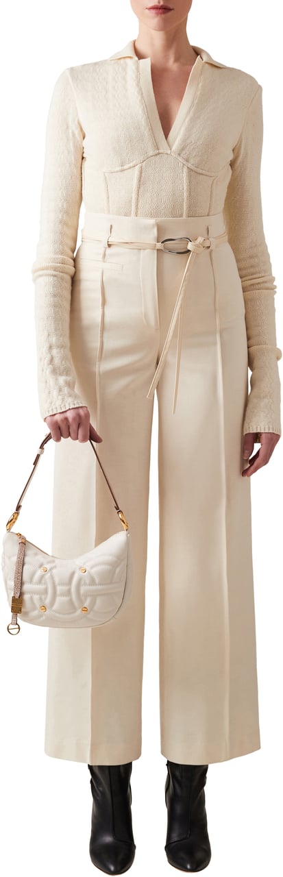 Borbonese RONDO’ SMALL HOBO BAG Wit