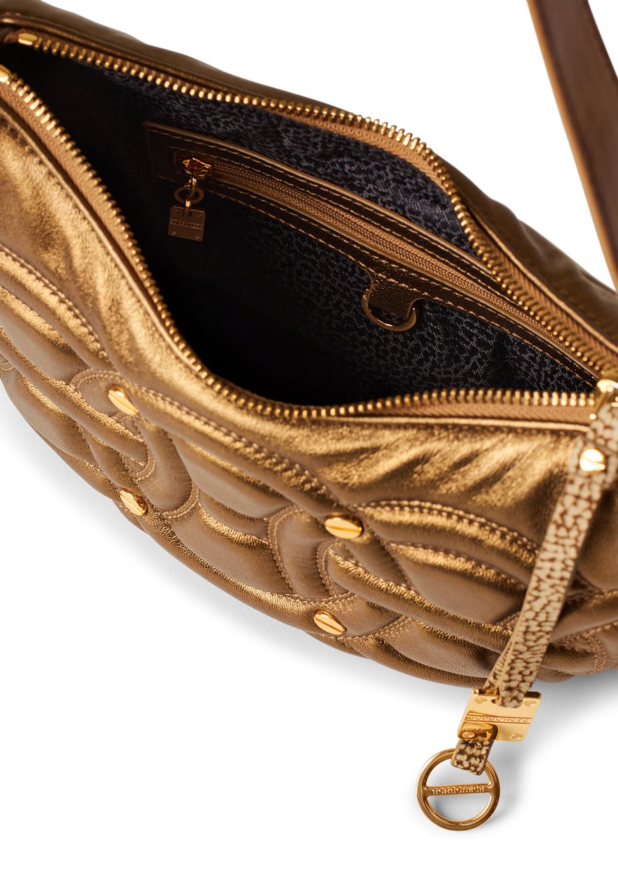 Borbonese RONDO’ SMALL HOBO BAG Goud