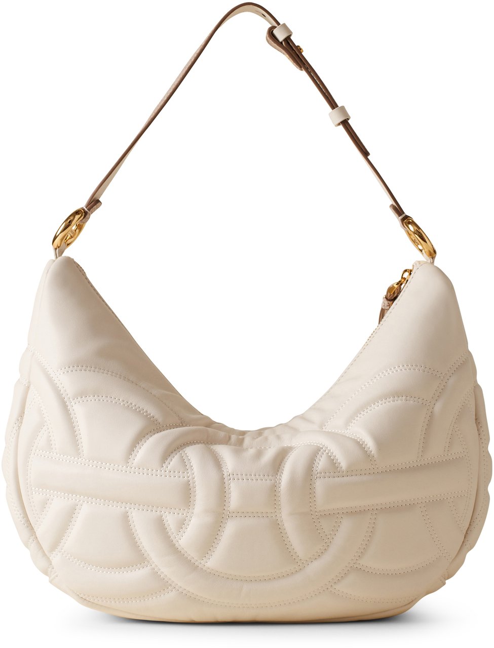 Borbonese RONDO’ MEDIUM HOBO BAG Wit