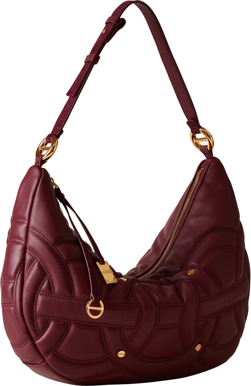 Borbonese RONDO’ MEDIUM HOBO BAG Rood