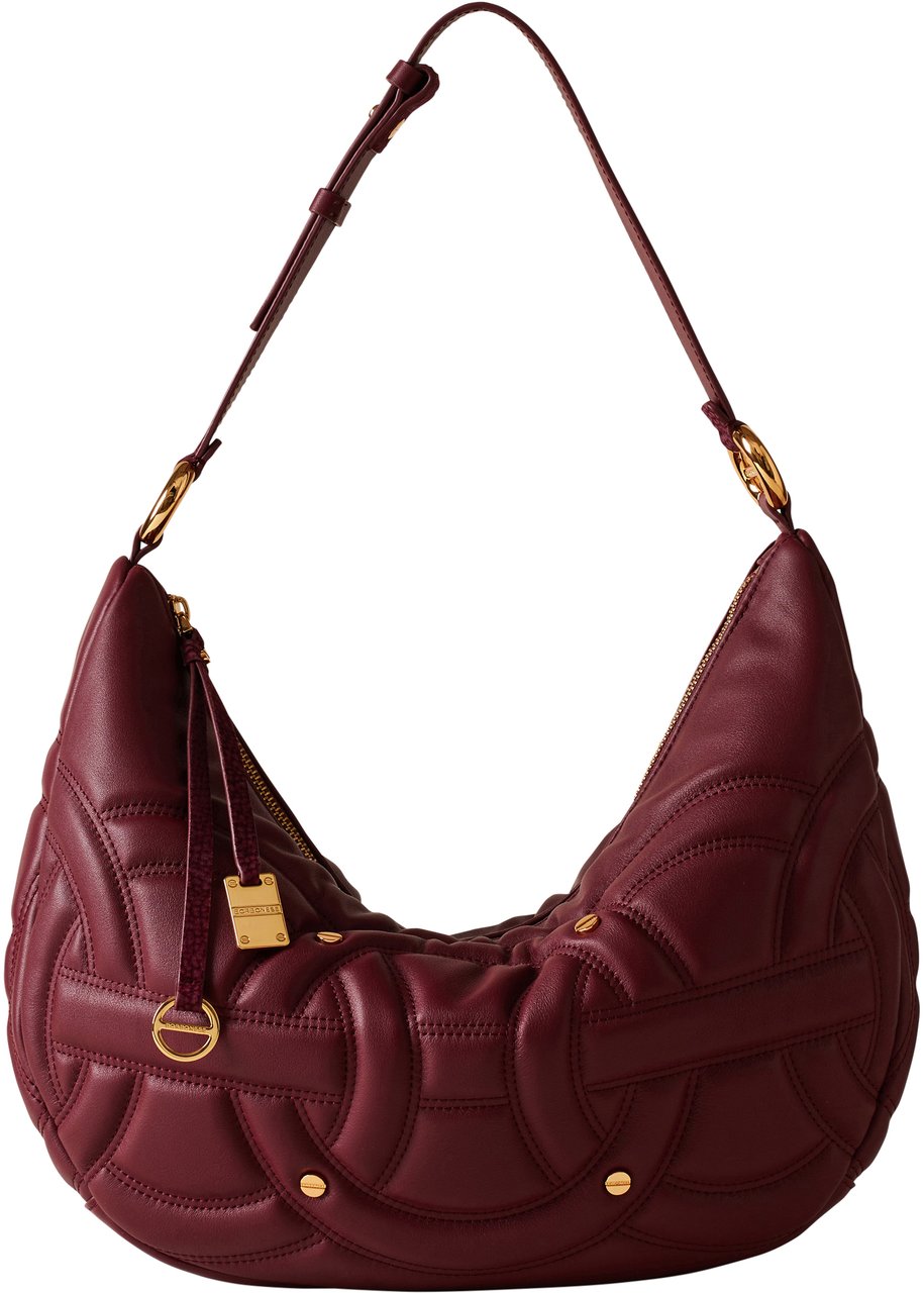 Borbonese RONDO’ MEDIUM HOBO BAG Rood