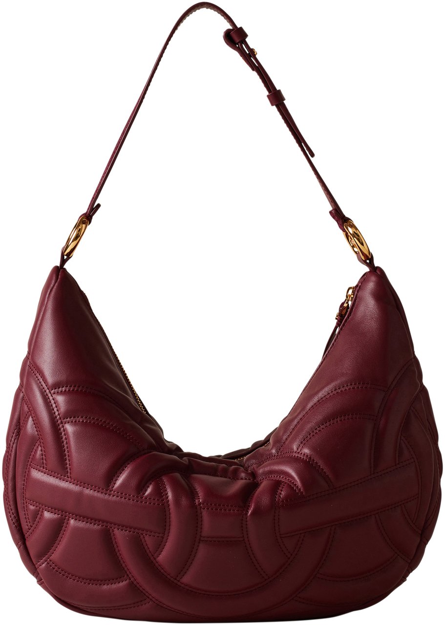 Borbonese RONDO’ MEDIUM HOBO BAG Rood