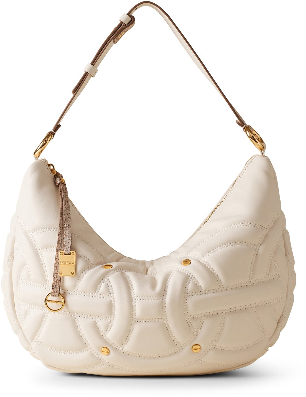 Borbonese RONDO’ MEDIUM HOBO BAG Wit