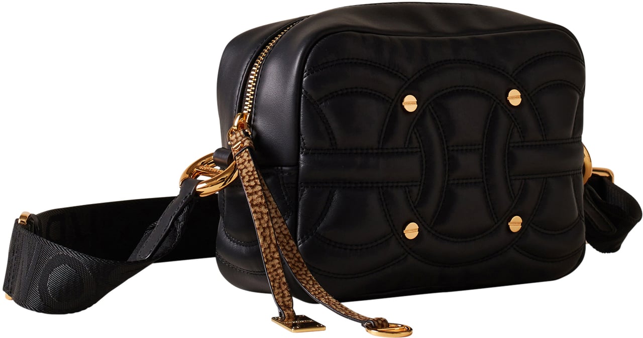 Borbonese RONDO’ SMALL CAMERA BAG Zwart