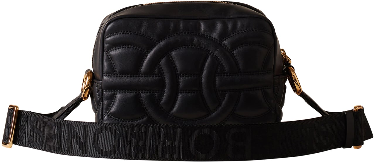 Borbonese RONDO’ SMALL CAMERA BAG Zwart