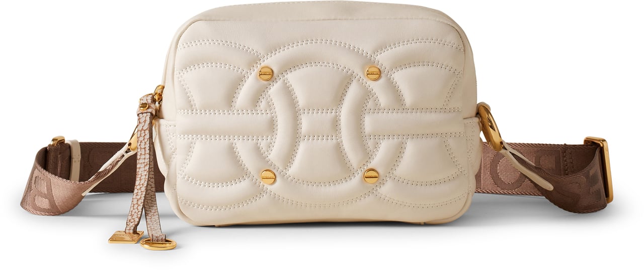 Borbonese RONDO’ SMALL CAMERA BAG Wit
