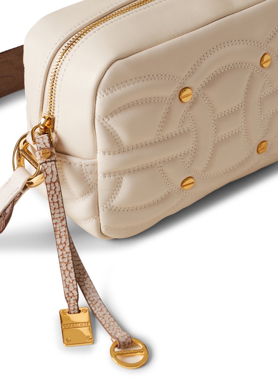 Borbonese RONDO’ SMALL CAMERA BAG Wit