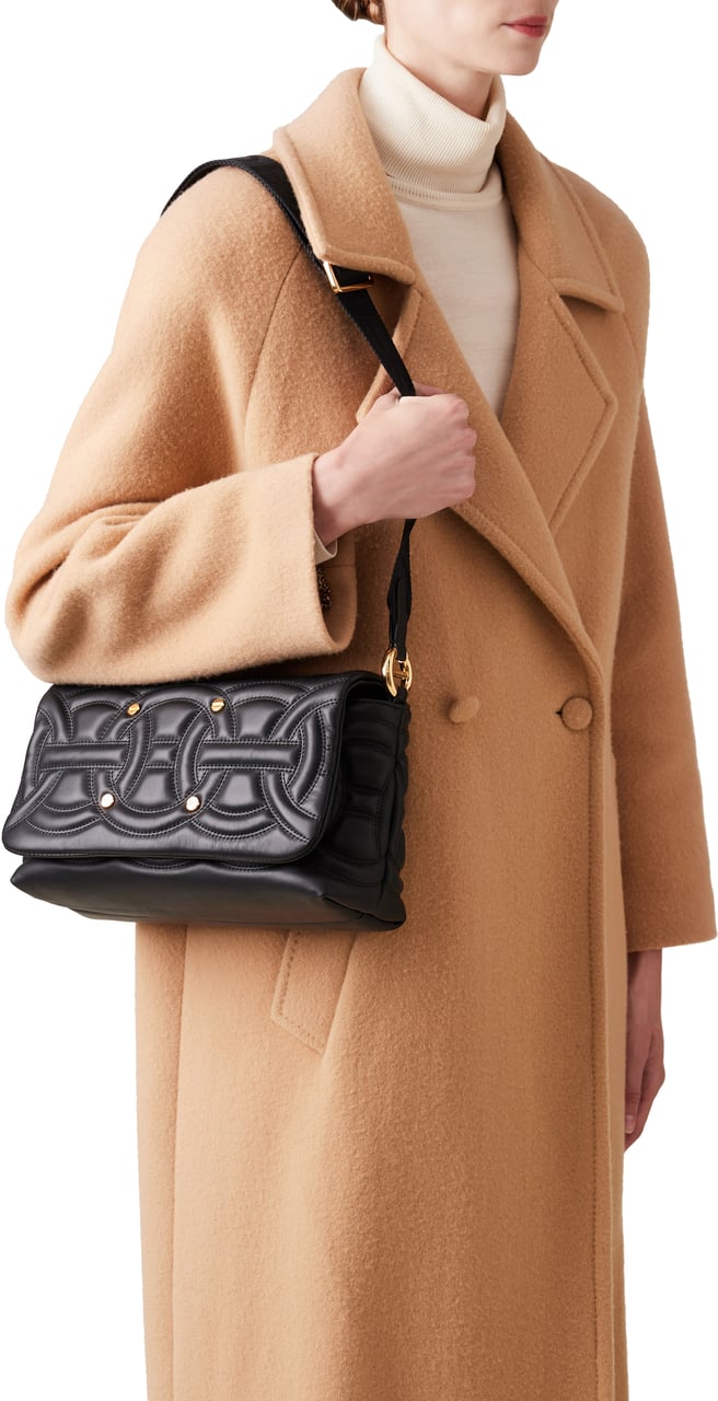 Borbonese RONDO’ SMALL CROSSBODY BAG Zwart