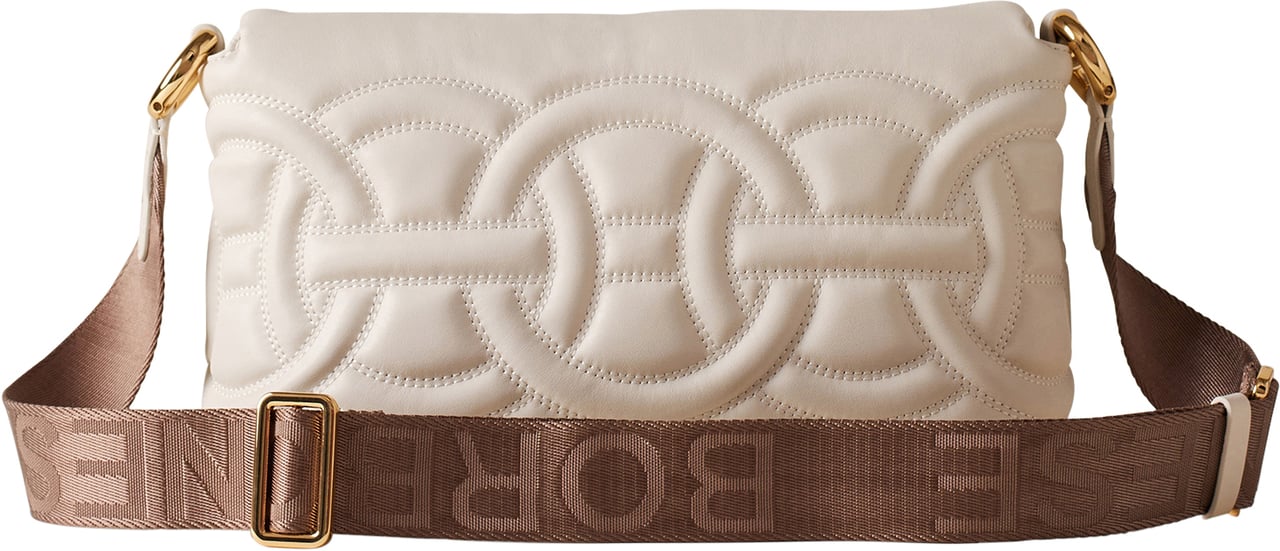 Borbonese RONDO’ SMALL CROSSBODY BAG Wit