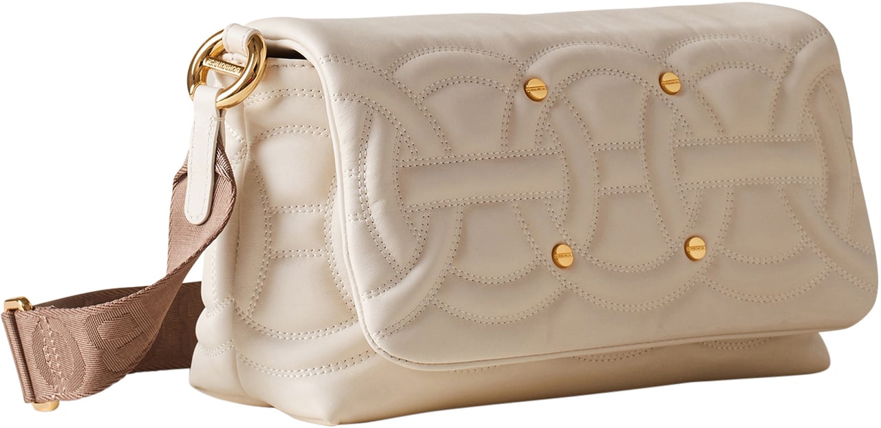 Borbonese RONDO’ SMALL CROSSBODY BAG Wit