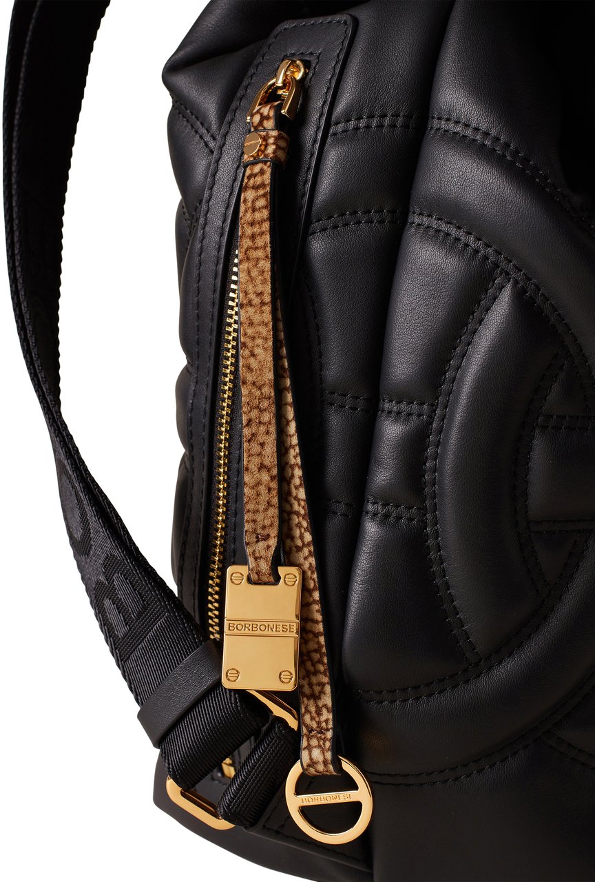 Borbonese RONDO’ MEDIUM BACKPACK Zwart