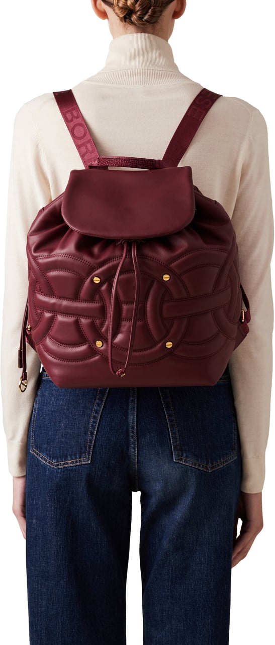 Borbonese RONDO’ MEDIUM BACKPACK Rood