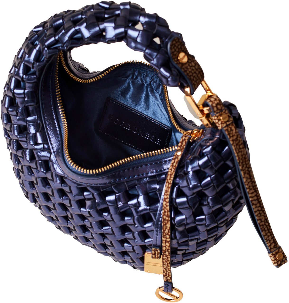 Borbonese LA NIDO PETITE HOBO BAG Blauw