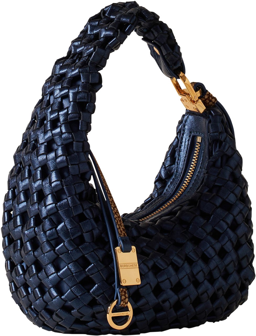 Borbonese LA NIDO PETITE HOBO BAG Blauw