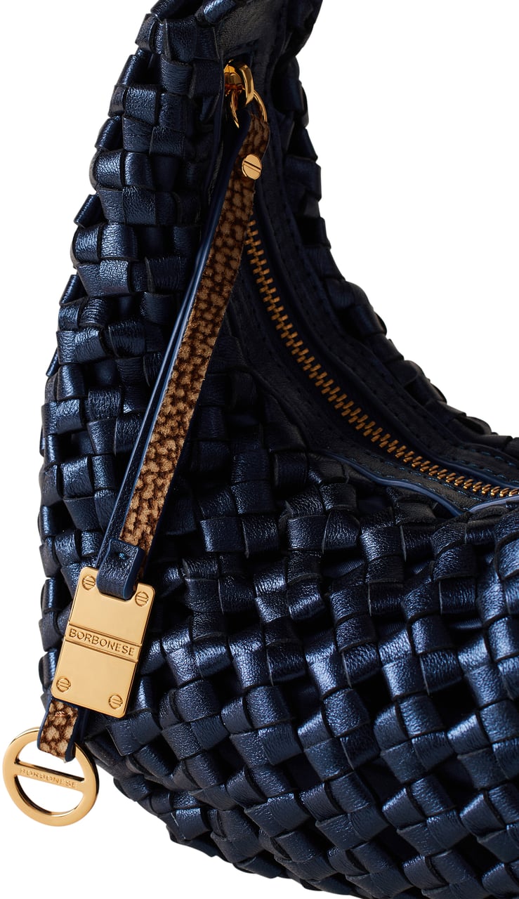 Borbonese LA NIDO PETITE HOBO BAG Blauw