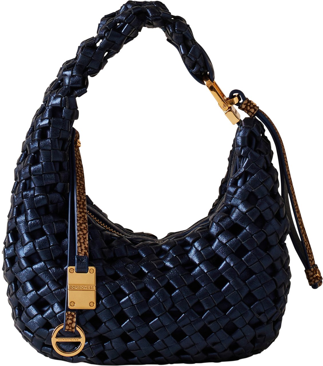 Borbonese LA NIDO PETITE HOBO BAG Blauw