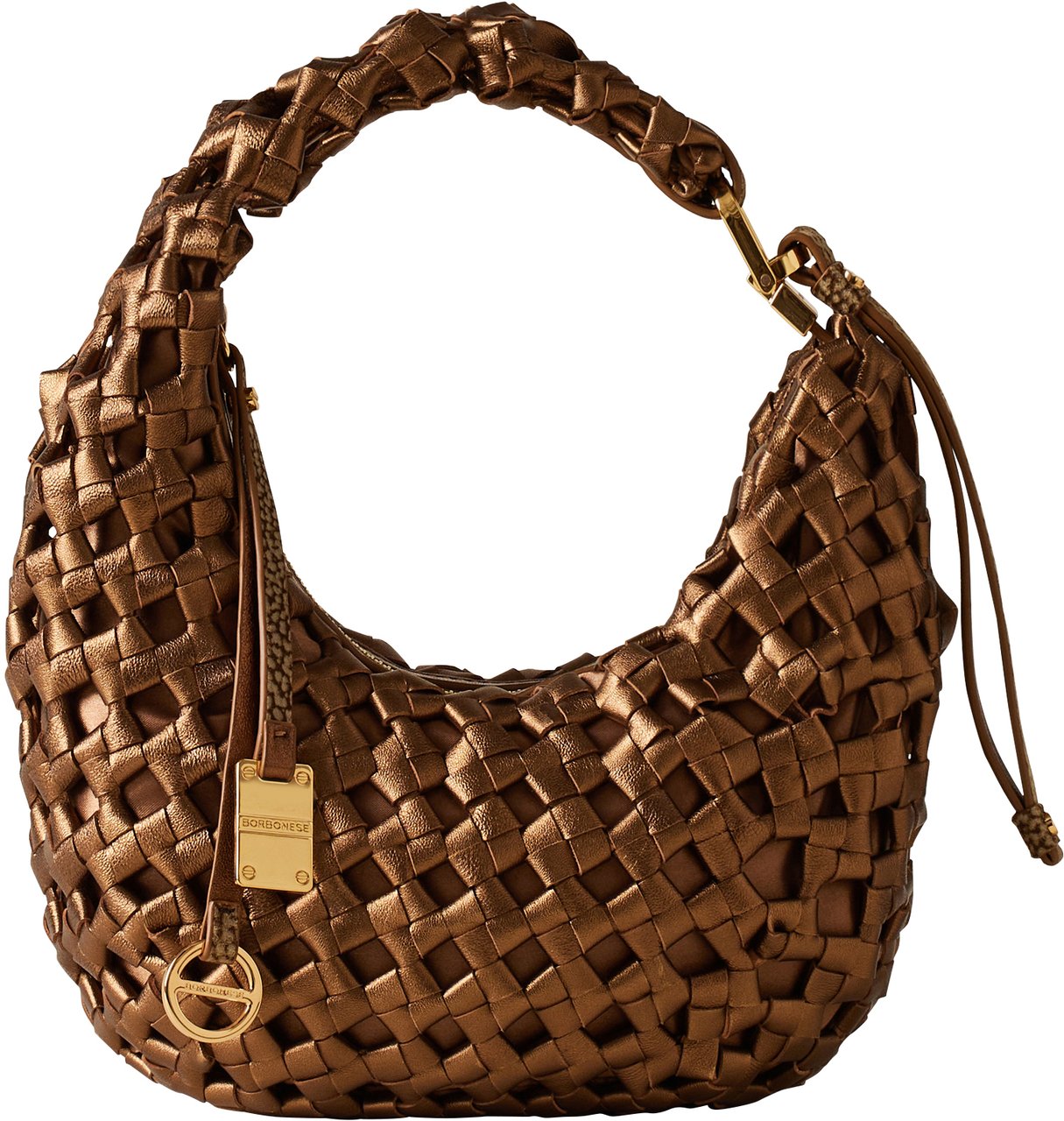Borbonese LA NIDO PETITE HOBO BAG Goud