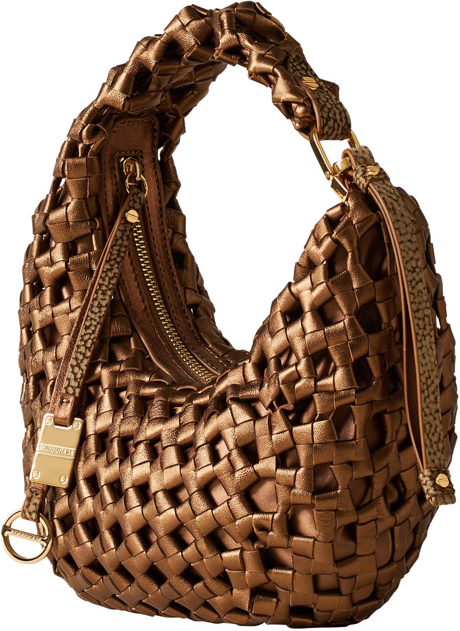 Borbonese LA NIDO PETITE HOBO BAG Goud