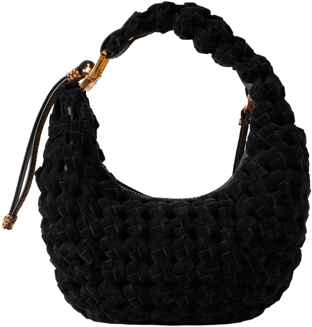 Borbonese LA NIDO PETITE HOBO BAG Zwart