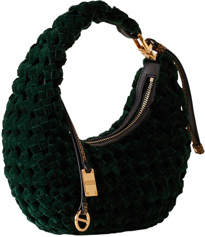 Borbonese LA NIDO PETITE HOBO BAG Groen