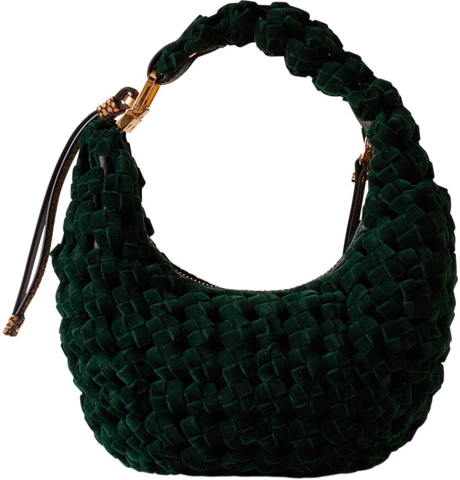 Borbonese LA NIDO PETITE HOBO BAG Groen