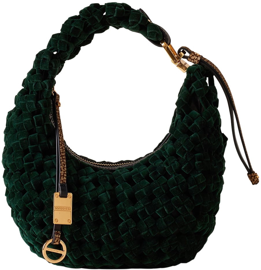 Borbonese LA NIDO PETITE HOBO BAG Groen