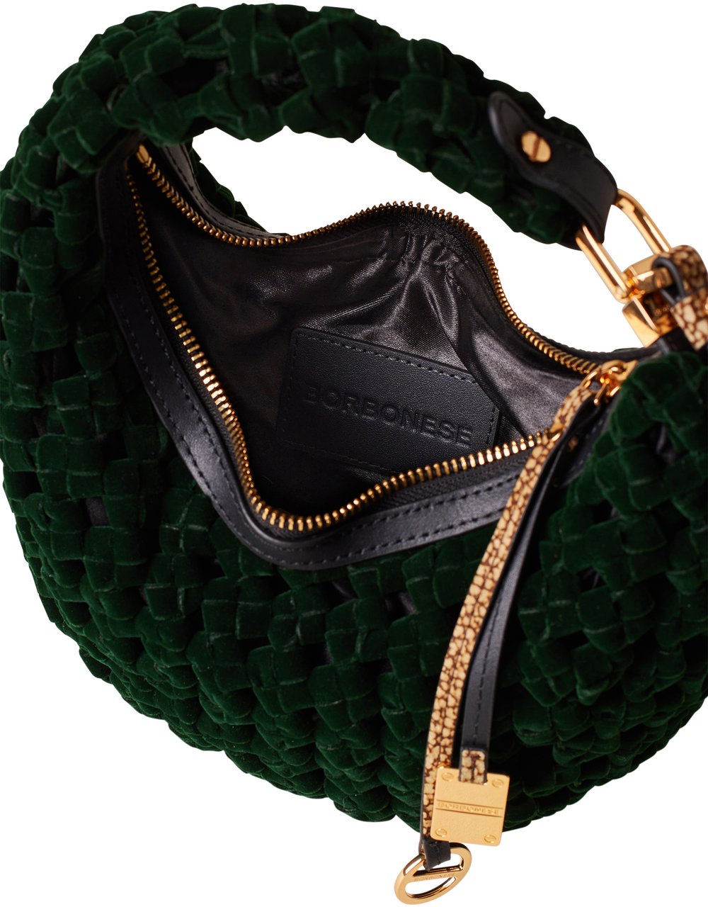 Borbonese LA NIDO PETITE HOBO BAG Groen