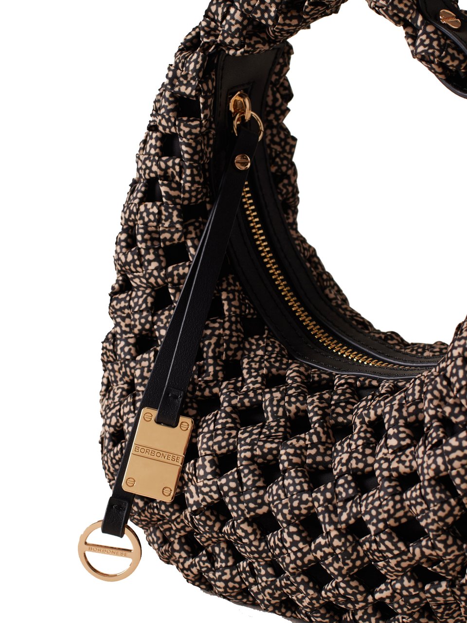 Borbonese LA NIDO PETITE HOBO BAG Bruin