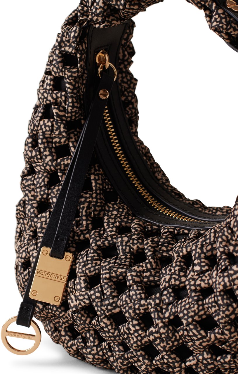 Borbonese LA NIDO PETITE HOBO BAG Bruin