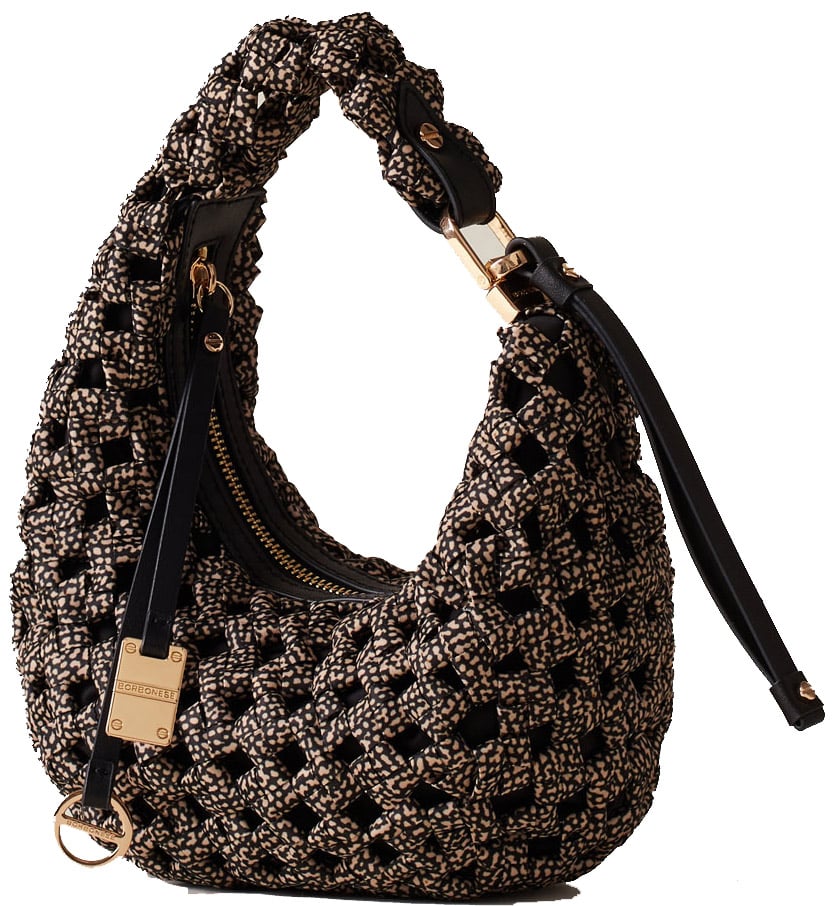 Borbonese LA NIDO PETITE HOBO BAG Bruin
