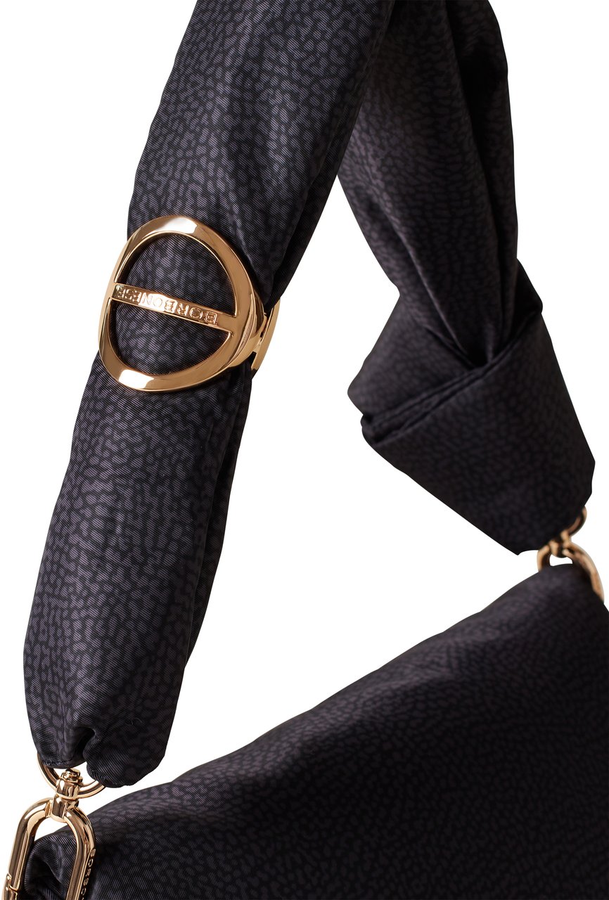 Borbonese TWINNIE TRIFOLD CROSSBODY BAG Zwart