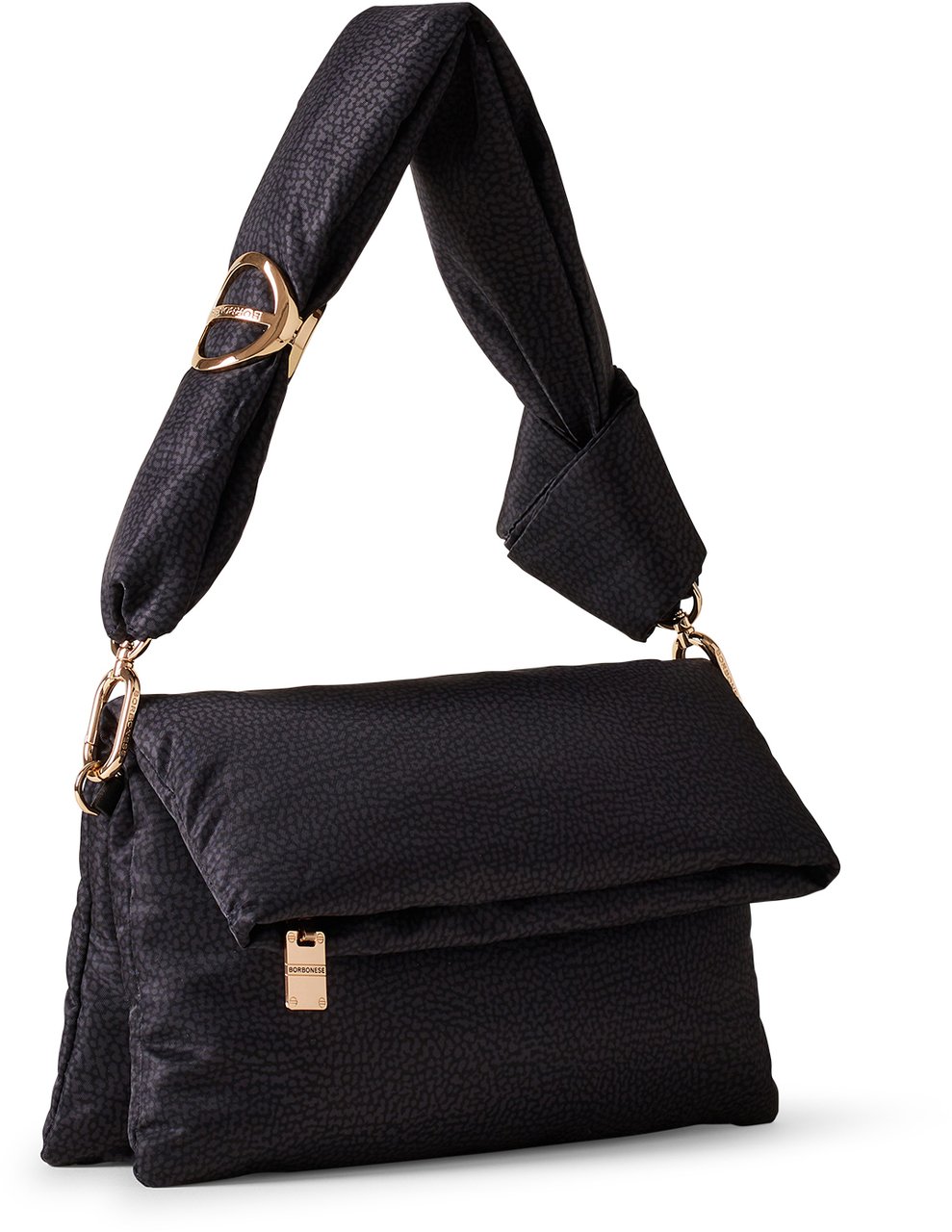 Borbonese TWINNIE TRIFOLD CROSSBODY BAG Zwart