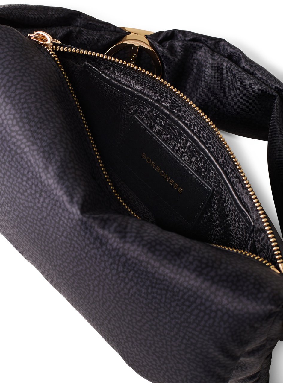 Borbonese TWINNIE TRIFOLD CROSSBODY BAG Zwart