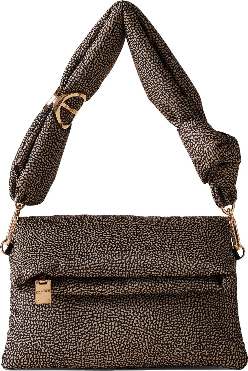 Borbonese TWINNIE TRIFOLD CROSSBODY BAG Bruin