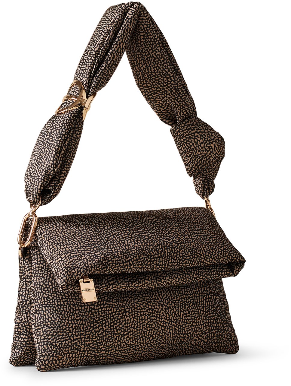 Borbonese TWINNIE TRIFOLD CROSSBODY BAG Bruin