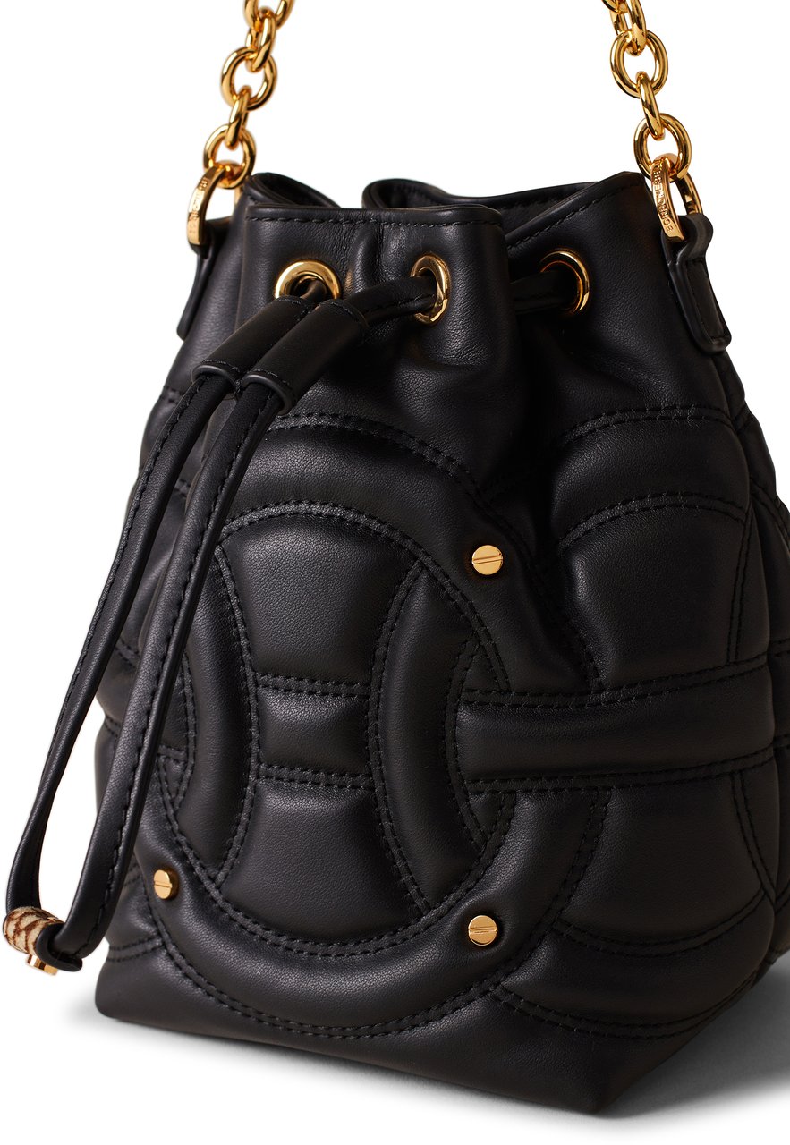 Borbonese RONDO’ MINI BUCKET BAG Zwart