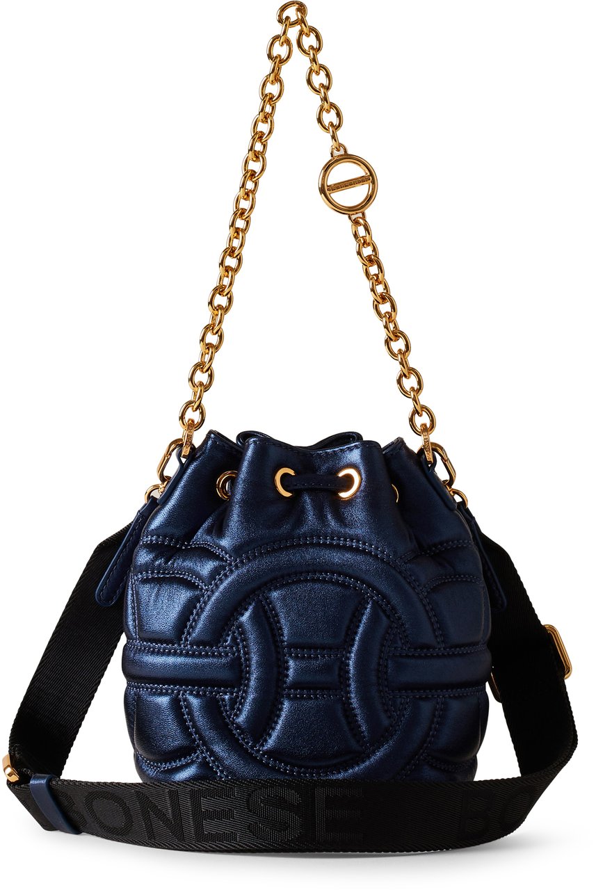 Borbonese RONDO’ MINI BUCKET BAG Blauw