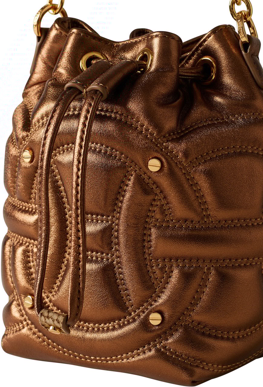Borbonese RONDO’ MINI BUCKET BAG Goud