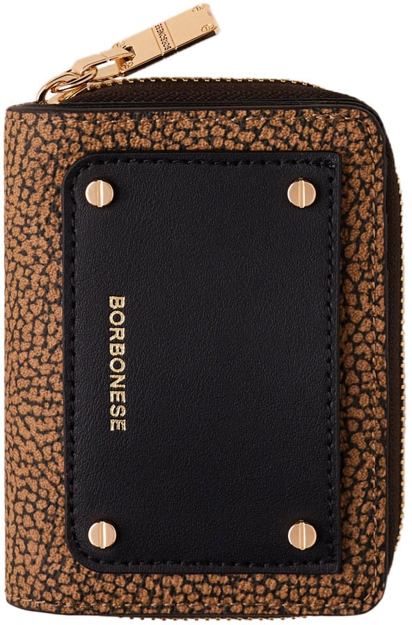 Borbonese SMALL ZIP-AROUND WALLET Bruin