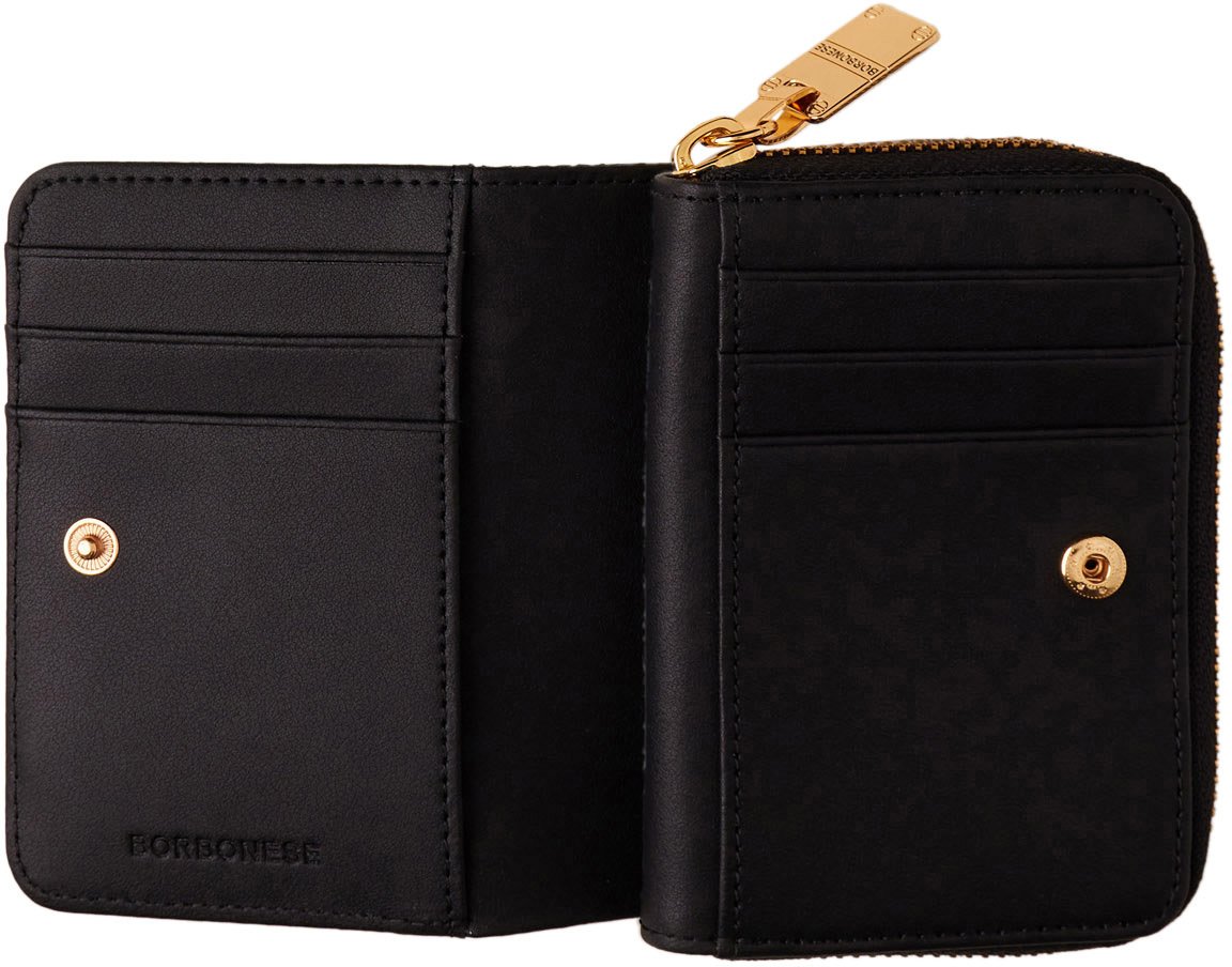 Borbonese SMALL ZIP-AROUND WALLET Zwart