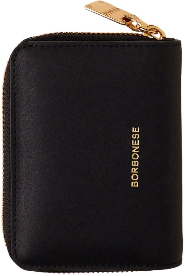 Borbonese SMALL ZIP-AROUND WALLET Zwart