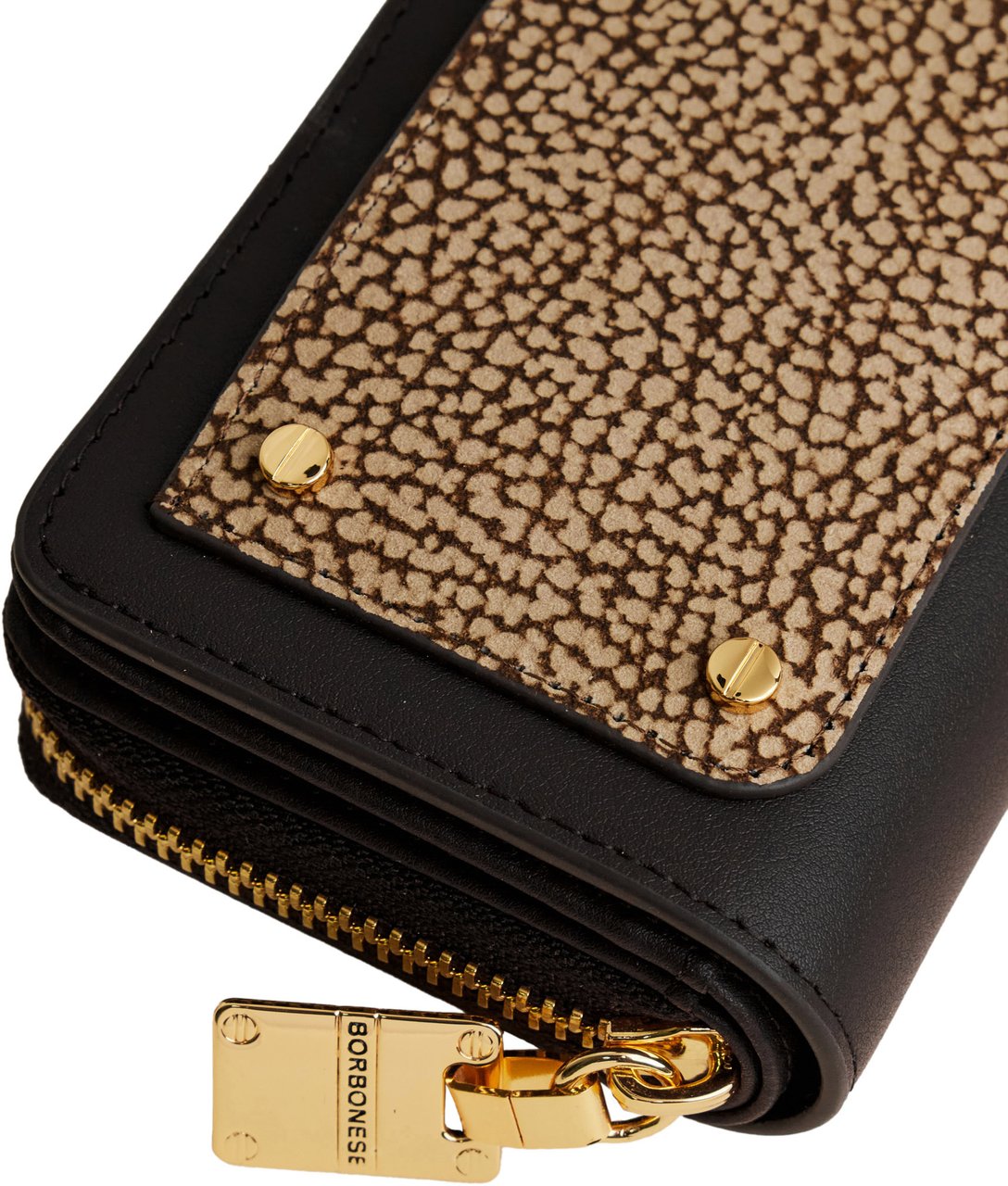 Borbonese SMALL ZIP-AROUND WALLET Zwart