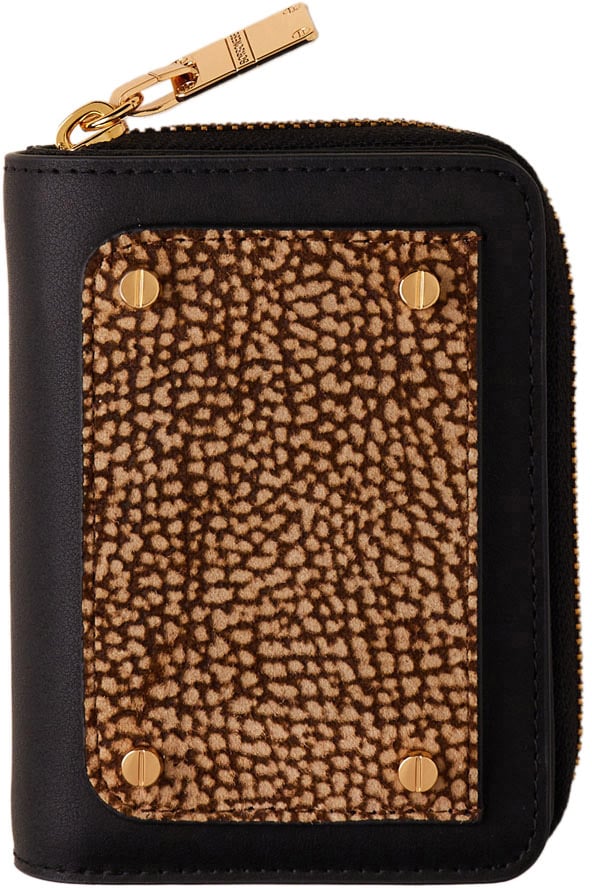 Borbonese SMALL ZIP-AROUND WALLET Zwart