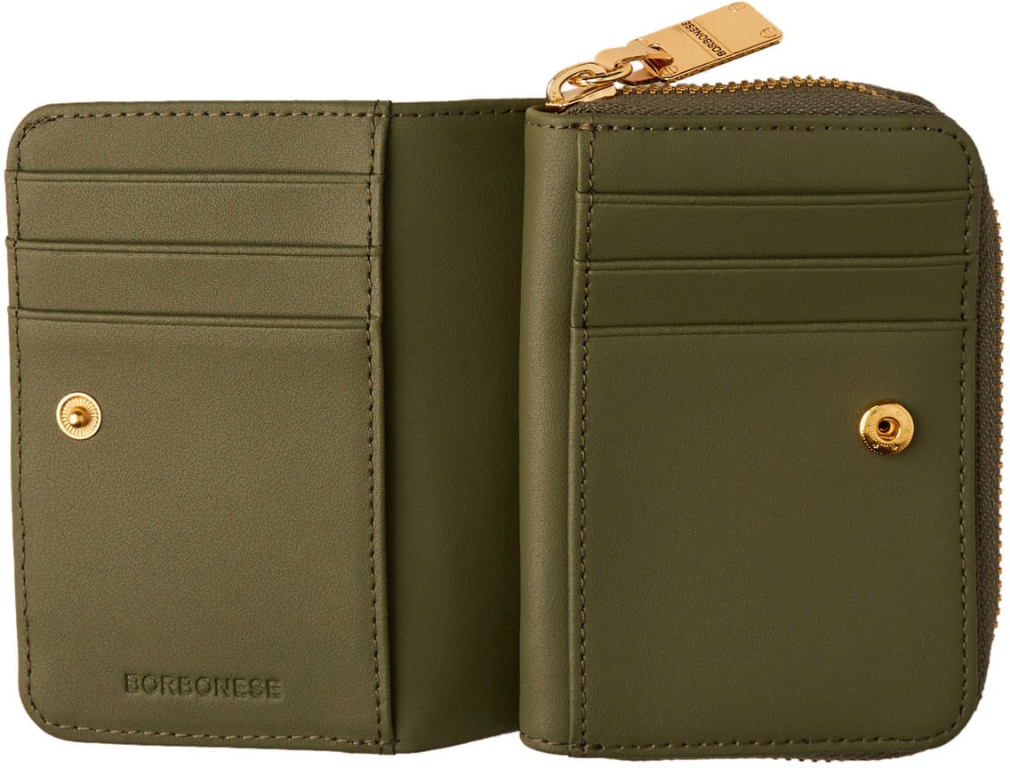 Borbonese SMALL ZIP-AROUND WALLET Groen