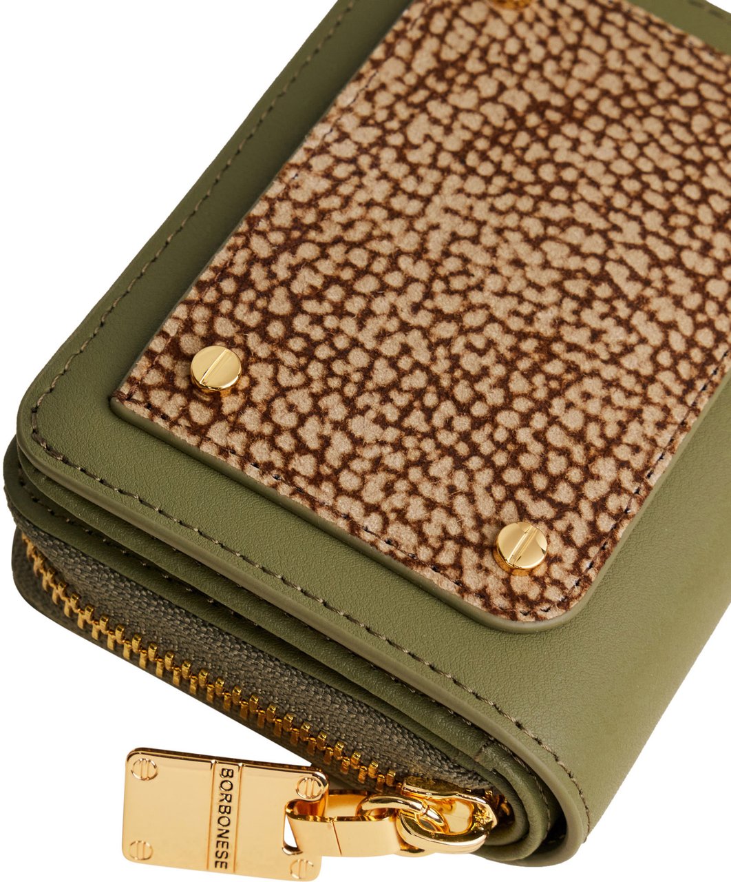 Borbonese SMALL ZIP-AROUND WALLET Groen
