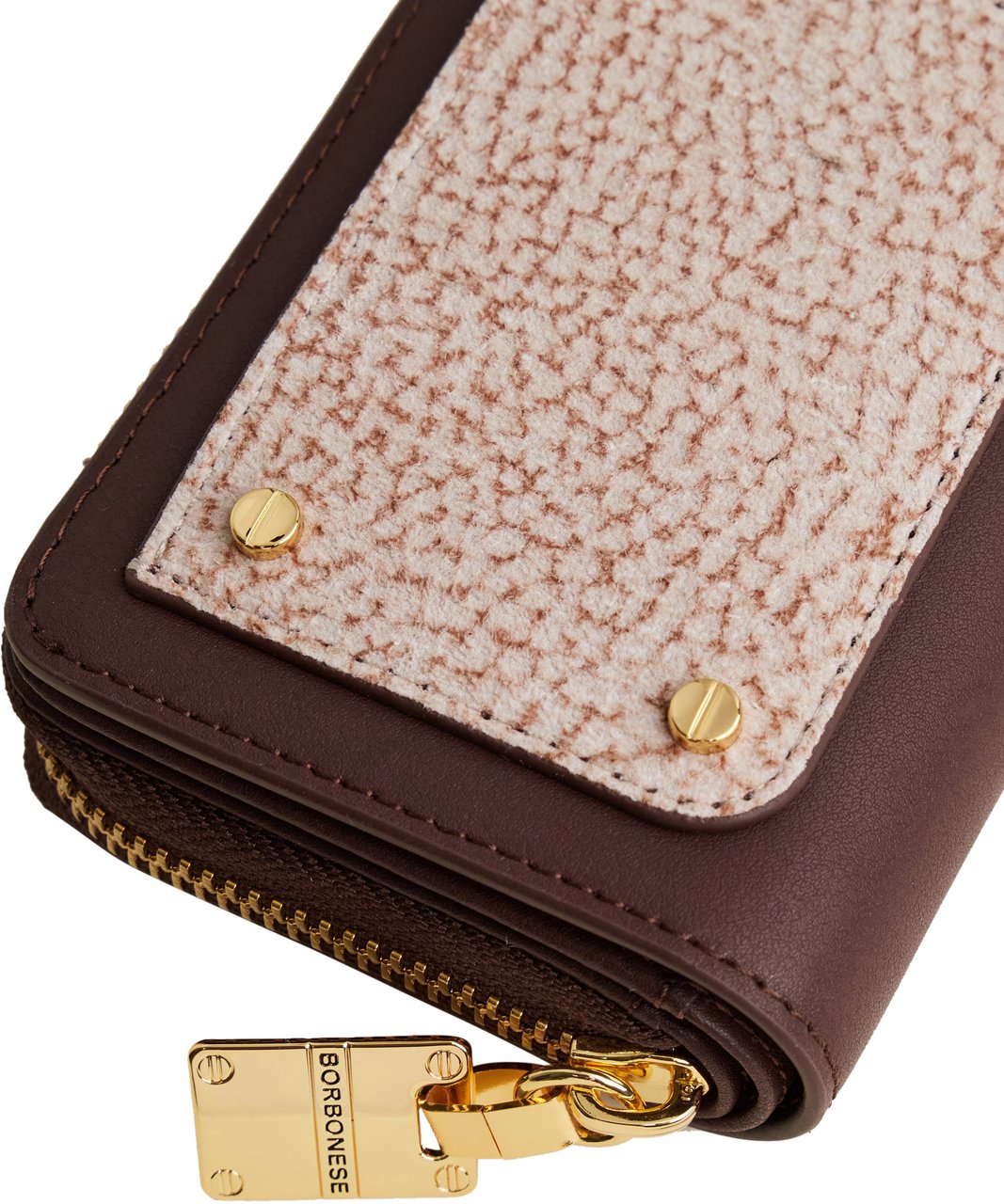 Borbonese SMALL ZIP-AROUND WALLET Maroon