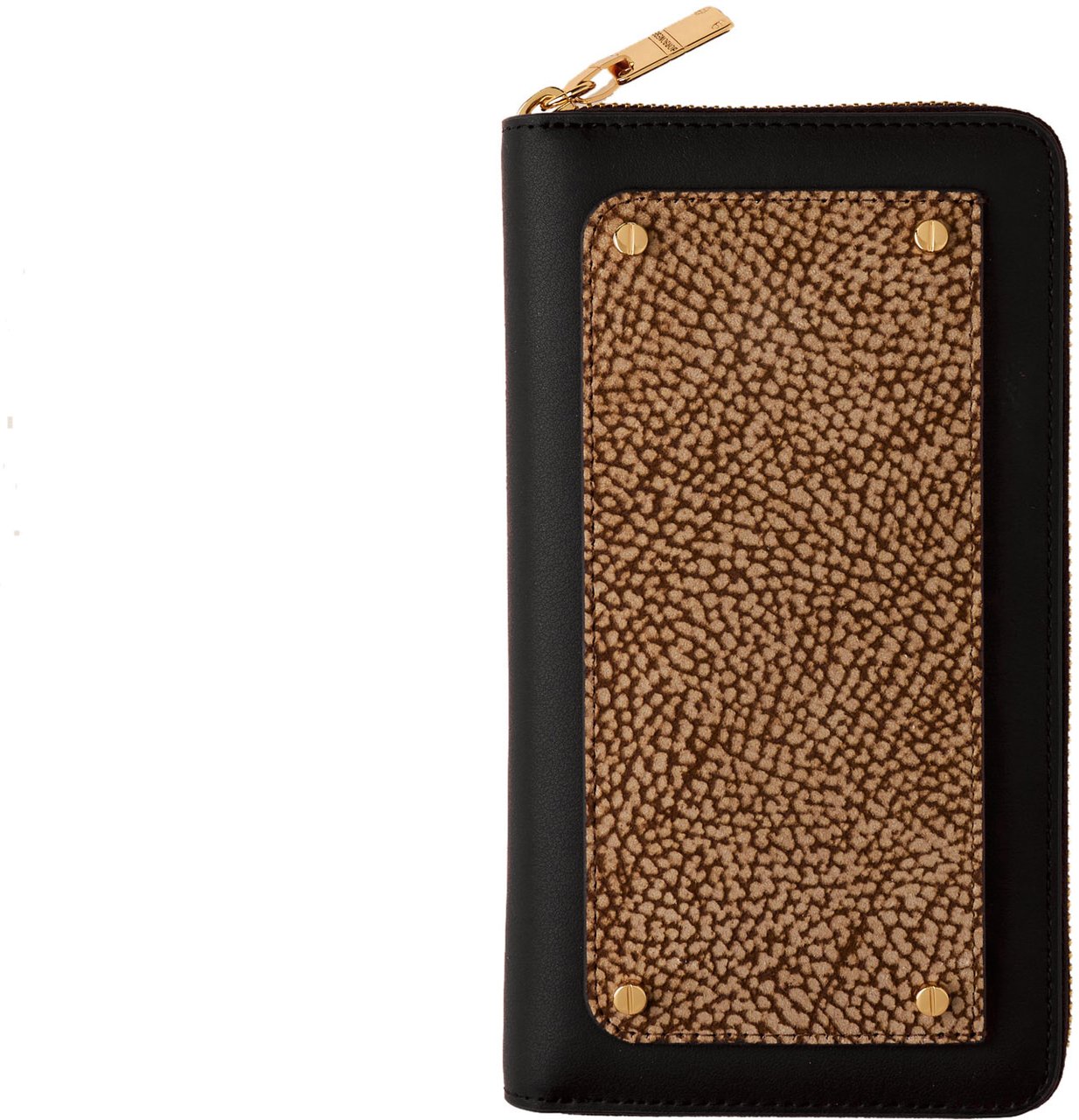 Borbonese LARGE ZIP-AROUND WALLET Zwart