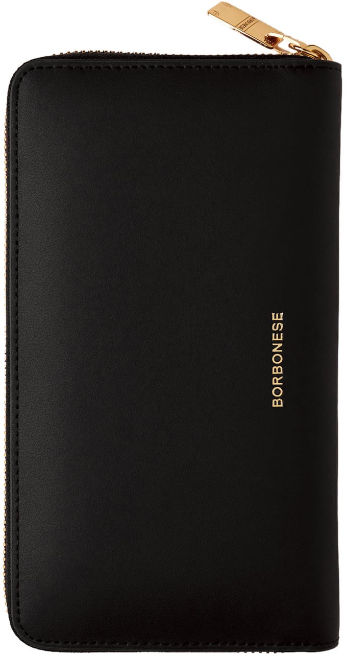Borbonese LARGE ZIP-AROUND WALLET Zwart
