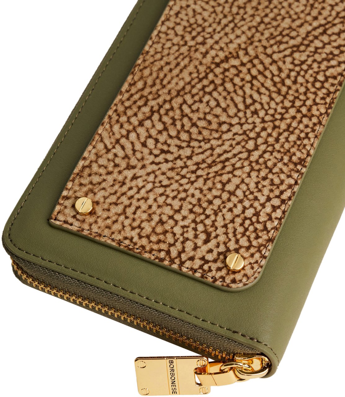 Borbonese LARGE ZIP-AROUND WALLET Groen