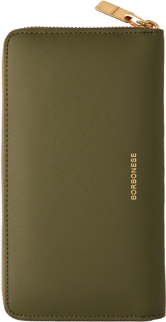 Borbonese LARGE ZIP-AROUND WALLET Groen